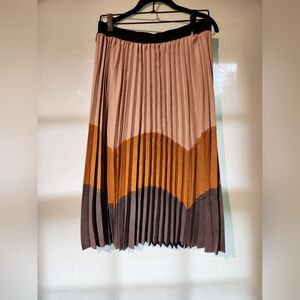 Colorblock Pleated Women's Skirt